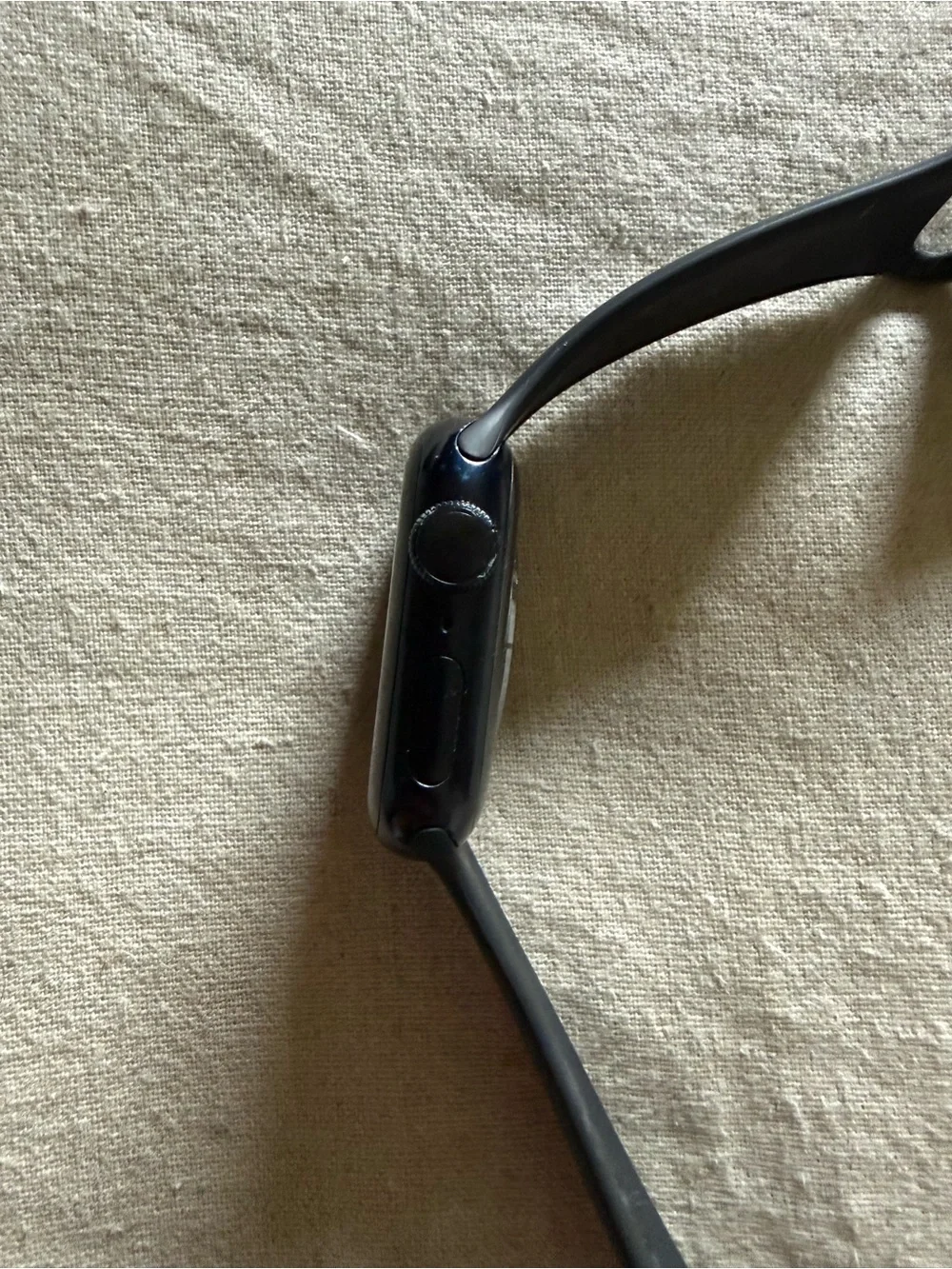 Apple Smartwatch in Black with Silicone Sport Band